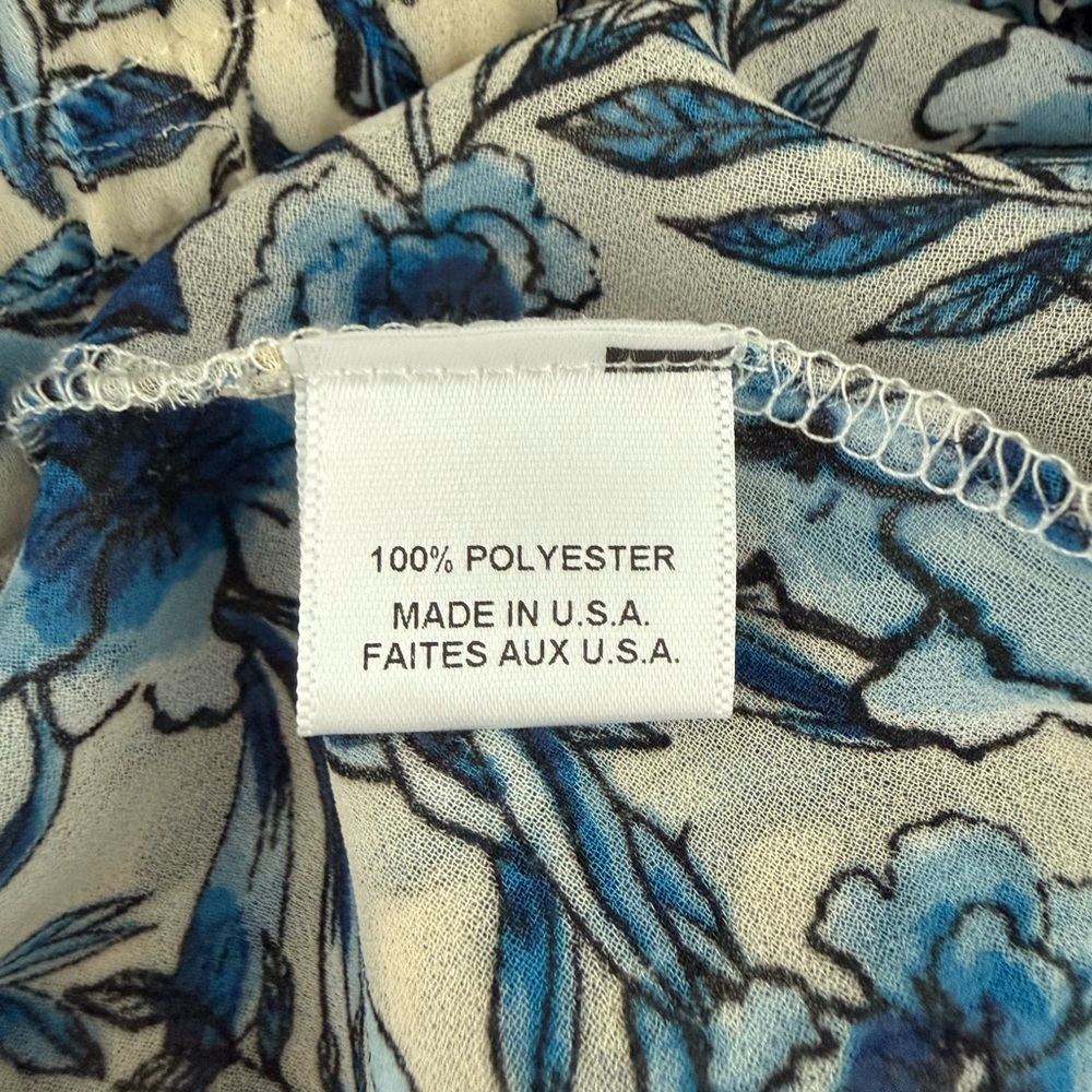 MISA Los Angeles Marion Skirt Indigo Blooms Blue Floral Size M - Picture 6 of 9